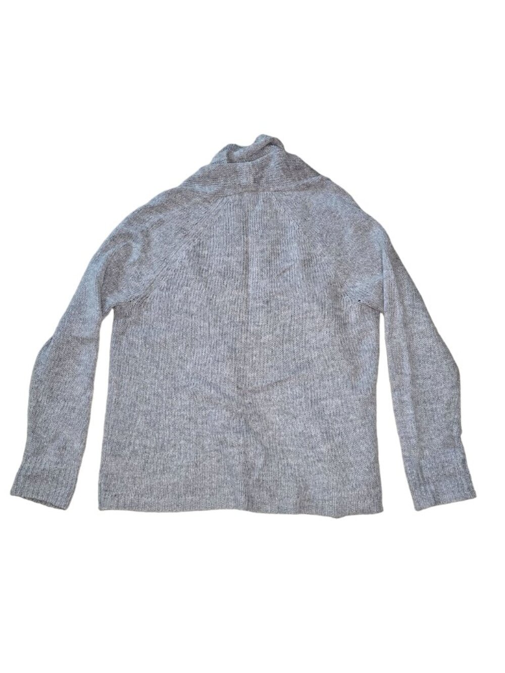 Michael Kors Womens Cable Knit Cardigan Sweater Gray LG Wool Blend Open Front - Picture 6 of 7